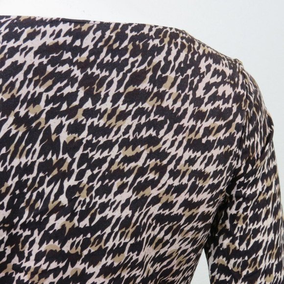 Vintage INC Sheer Stretch Mesh Brown Top Size S Empire 3/4 Sleeve - Picture 9 of 11